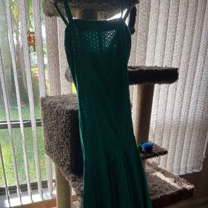 Green dress by anthropology